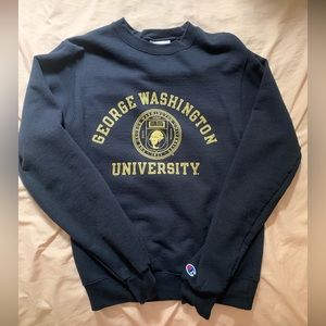 George Washington University Navy Blue Champion crewneck sweatshirt